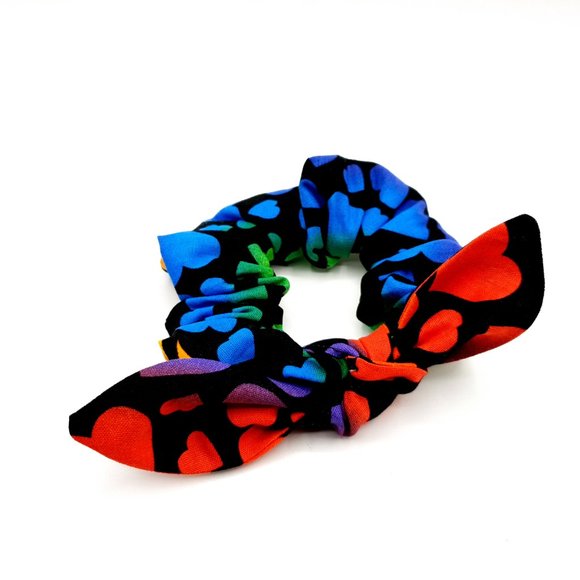 Hearts Scrunchy and Face Mask Matching Set - Picture 4 of 11